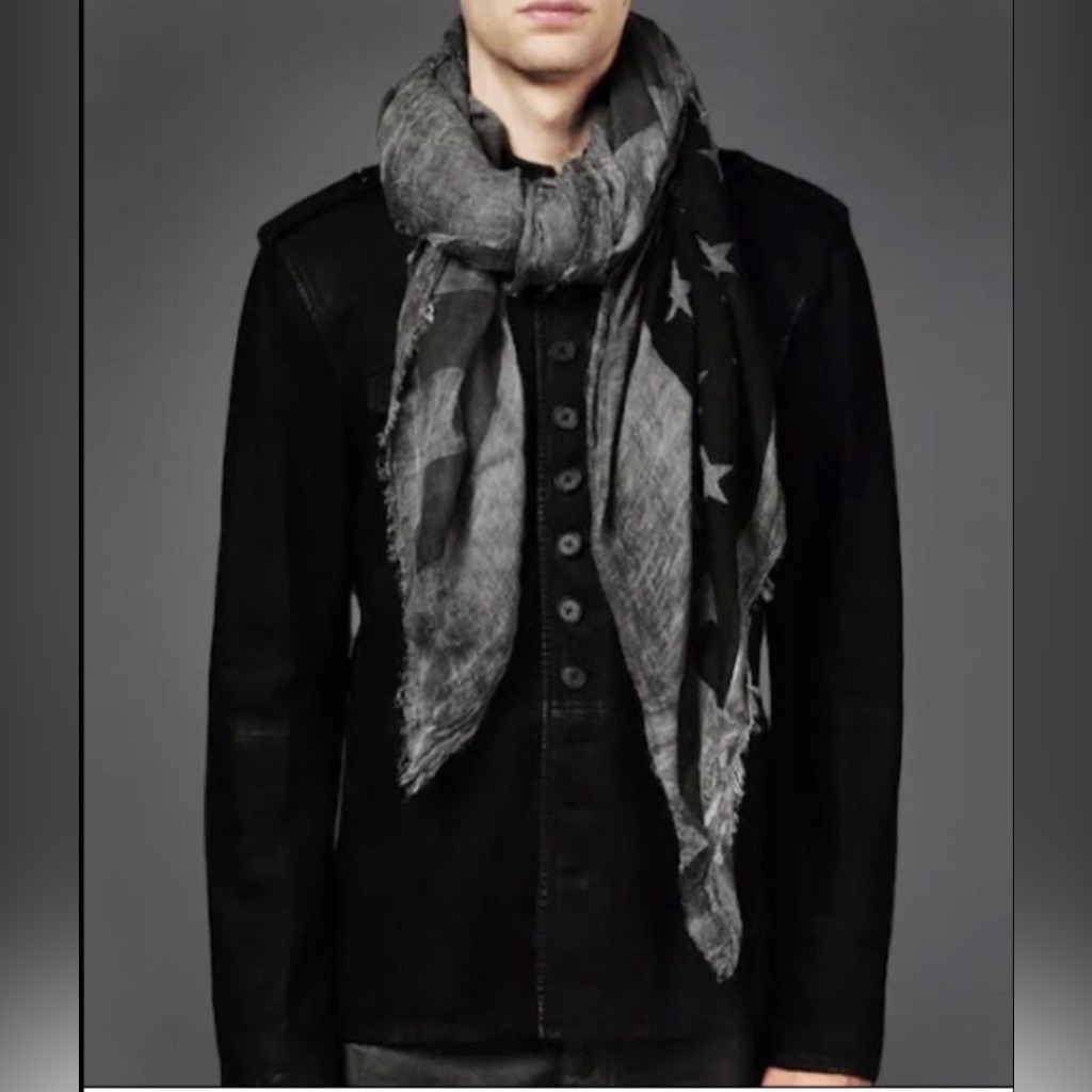 John Varvatos Collection American Flag Scarf Brand New With Out Tags